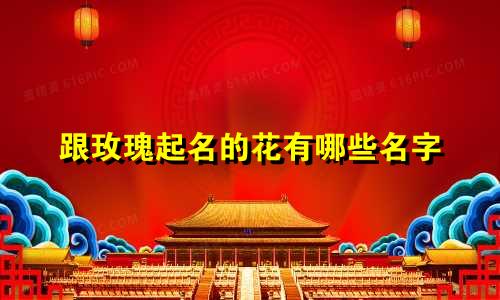 跟玫瑰起名的花有哪些名字