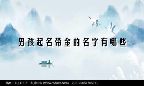 男孩起名带金的名字有哪些