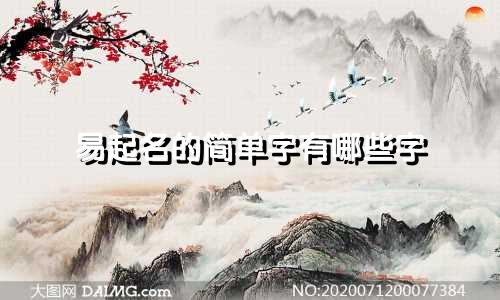 易起名的简单字有哪些字