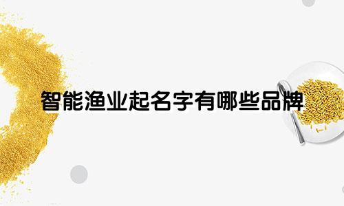 智能渔业起名字有哪些品牌