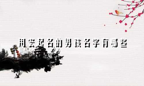 用宏起名的男孩名字有哪些
