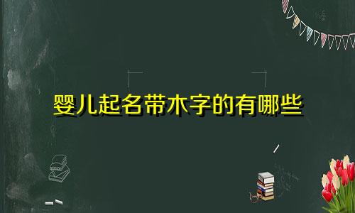 婴儿起名带木字的有哪些