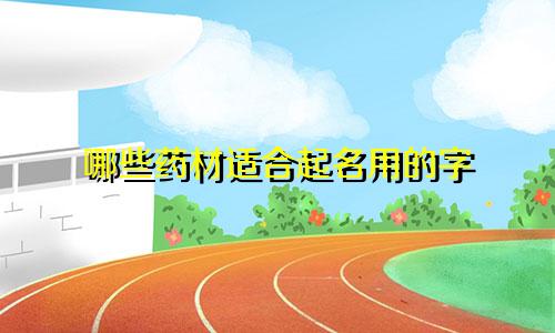 哪些药材适合起名用的字