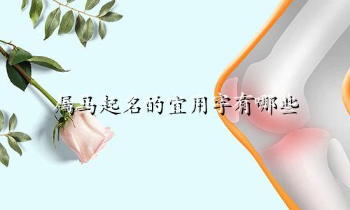属马起名的宜用字有哪些