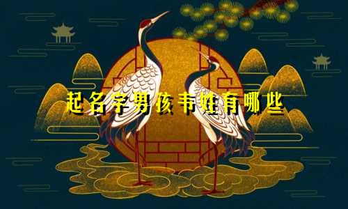 起名字男孩韦姓有哪些