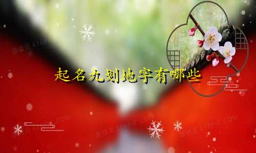 起名九划地字有哪些