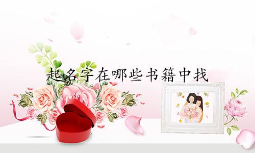 起名字在哪些书籍中找