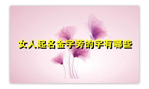 女人起名金字旁的字有哪些