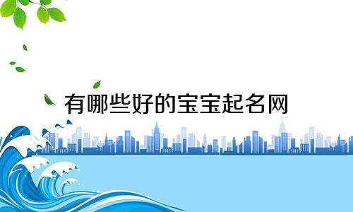 有哪些好的宝宝起名网