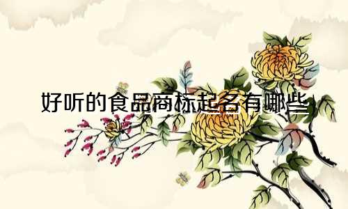 好听的食品商标起名有哪些