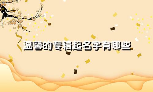 温馨的专辑起名字有哪些