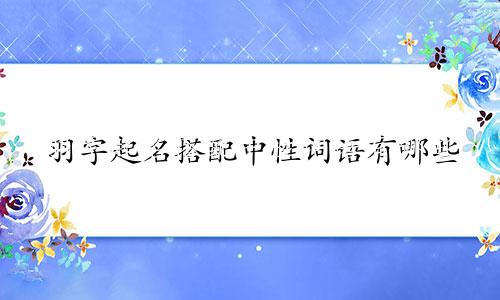羽字起名搭配中性词语有哪些
