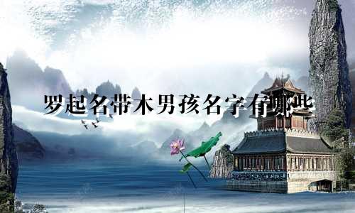 罗起名带木男孩名字有哪些