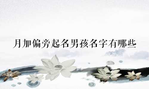 月加偏旁起名男孩名字有哪些