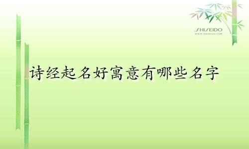 诗经起名好寓意有哪些名字
