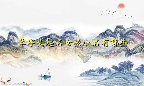 草字头起名女孩小名有哪些