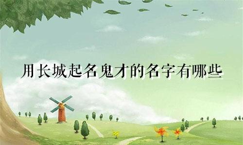 用长城起名鬼才的名字有哪些