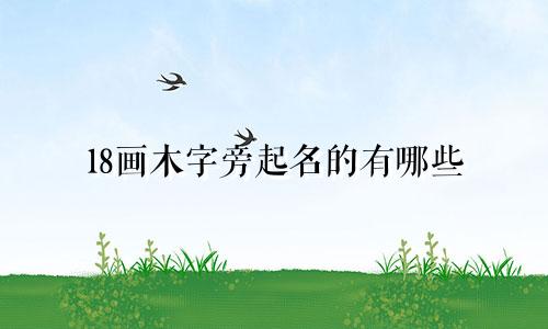 18画木字旁起名的有哪些