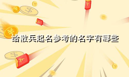给散兵起名参考的名字有哪些