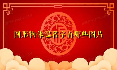 圆形物体起名字有哪些图片