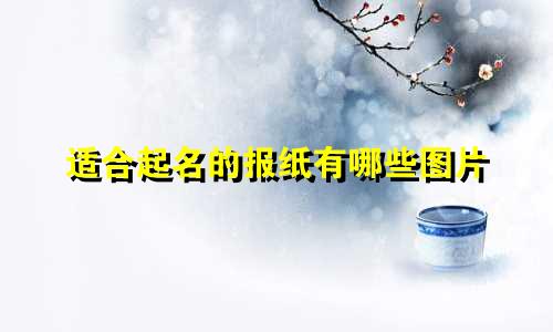 适合起名的报纸有哪些图片
