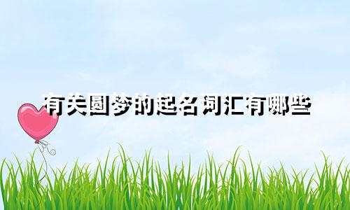 有关圆梦的起名词汇有哪些