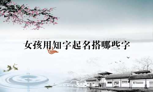 女孩用知字起名搭哪些字
