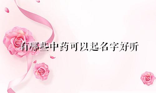 有哪些中药可以起名字好听