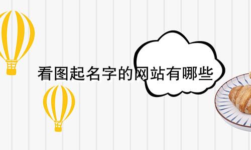 看图起名字的网站有哪些