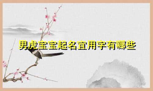 男虎宝宝起名宜用字有哪些