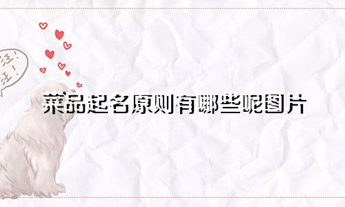菜品起名原则有哪些呢图片