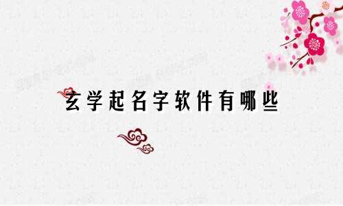 玄学起名字软件有哪些