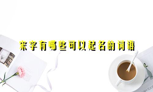 宋字有哪些可以起名的词语