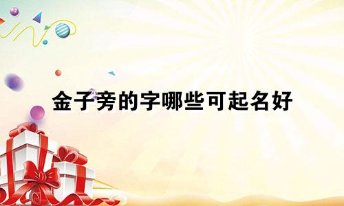 金子旁的字哪些可起名好