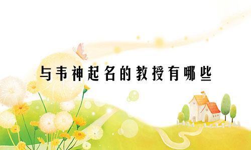 与韦神起名的教授有哪些