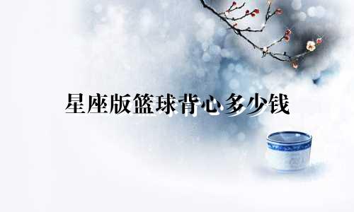 星座版篮球背心多少钱