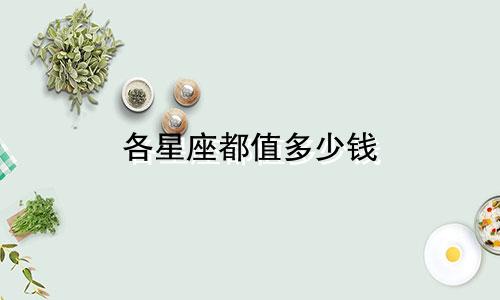 各星座都值多少钱