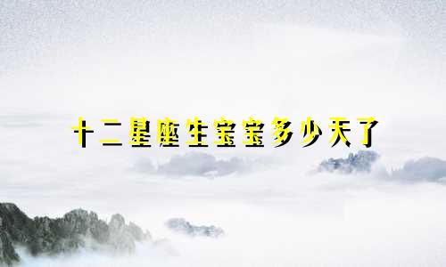 十二星座生宝宝多少天了