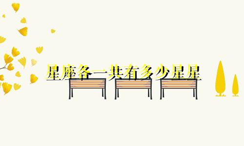 星座各一共有多少星星