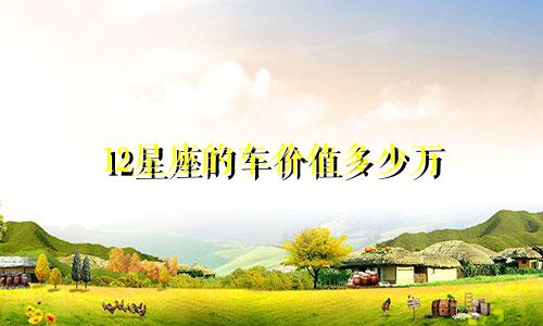 12星座的车价值多少万