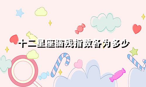十二星座脑残指数各为多少