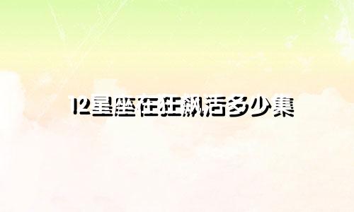 12星座在狂飙活多少集