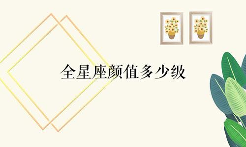 全星座颜值多少级