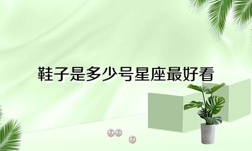 鞋子是多少号星座最好看