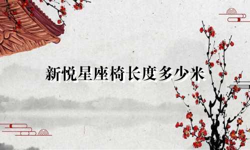新悦星座椅长度多少米