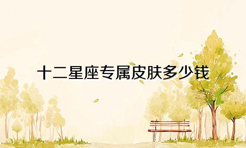 十二星座专属皮肤多少钱