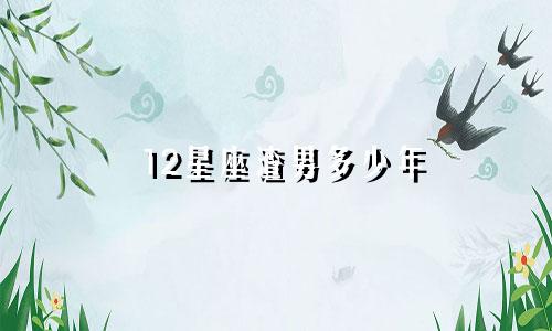 12星座渣男多少年