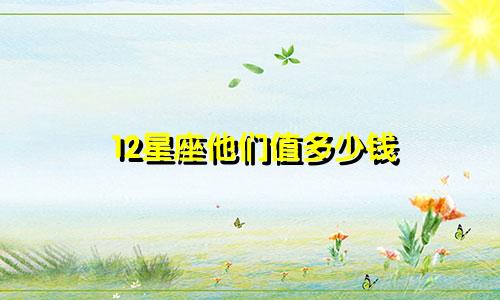 12星座他们值多少钱