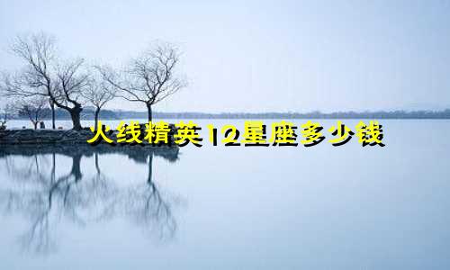 火线精英12星座多少钱