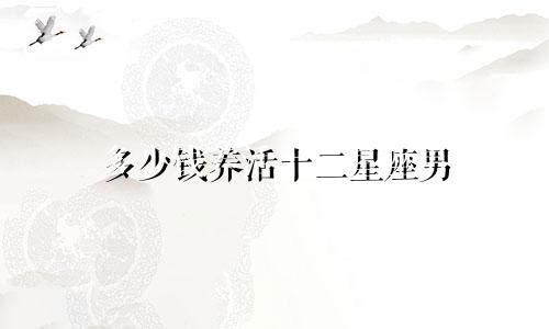 多少钱养活十二星座男